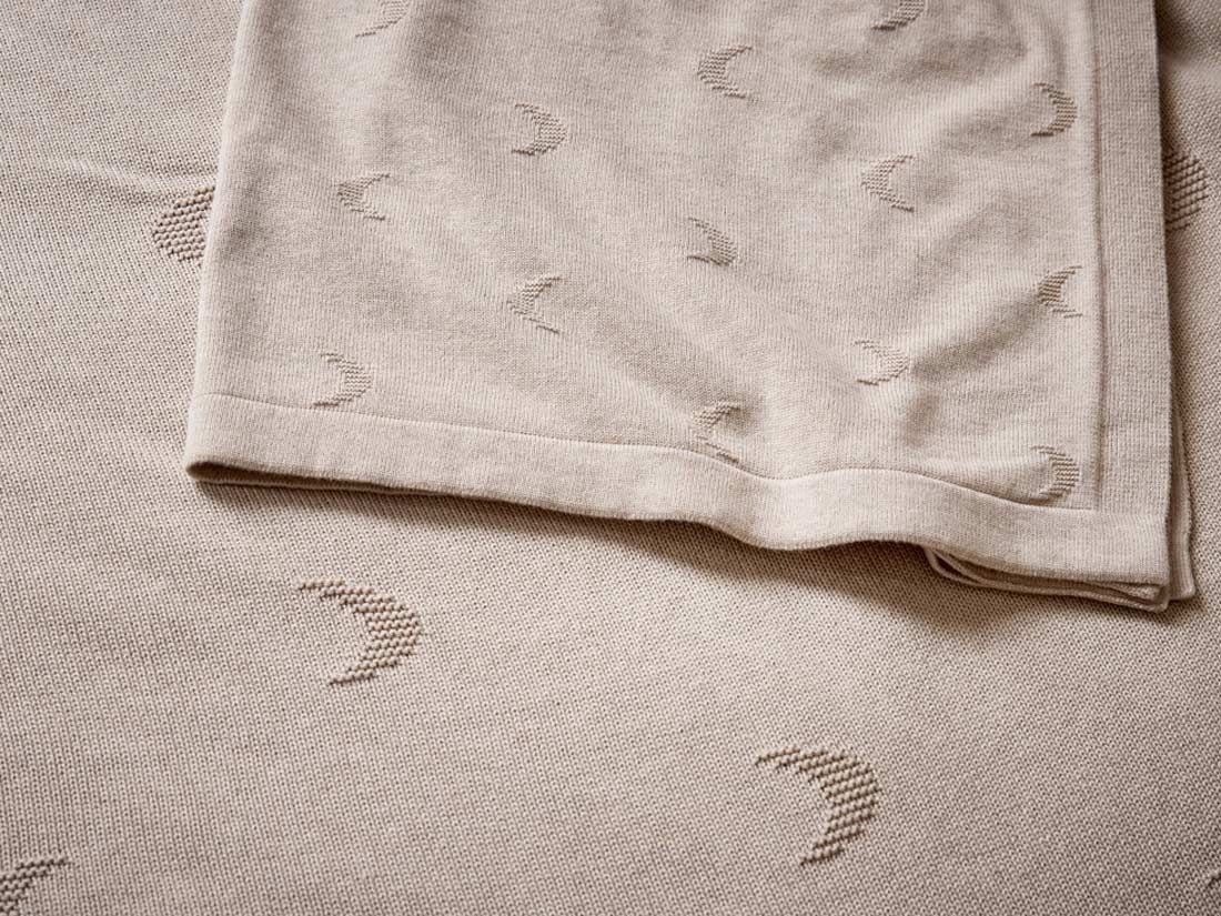 Babydecke Baumwolle Moon Oat Melange 75 x 100