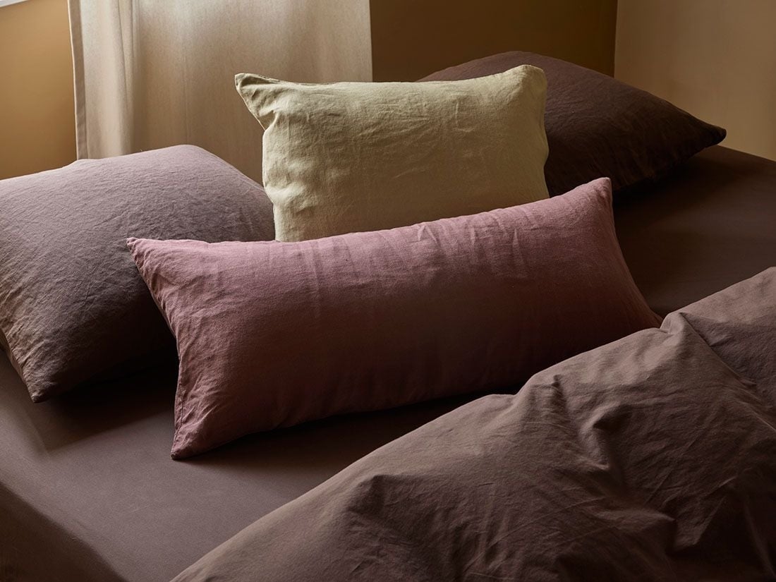 Hanf-Baumwoll-Kissenbezug Roasted Brown