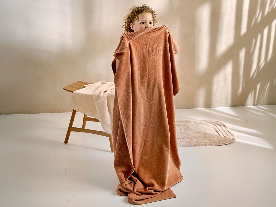 Strandtuch Velours Seashell Terracotta 86x140