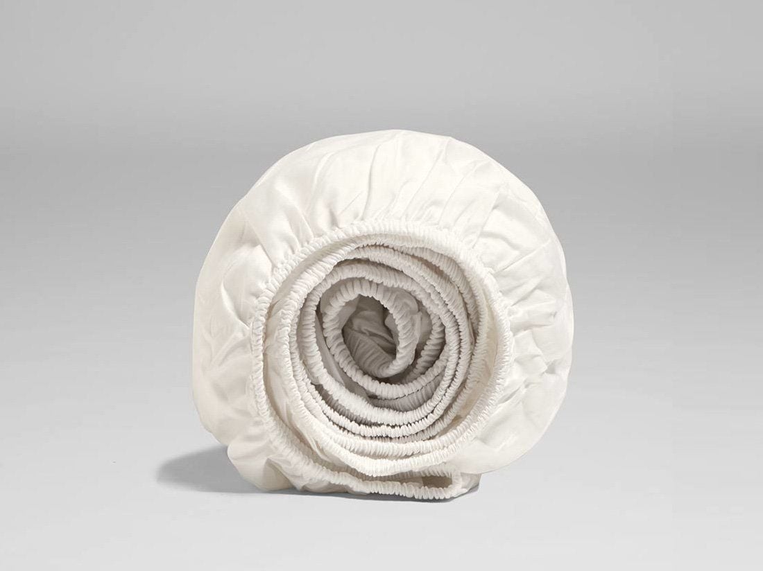 Spannbettlaken Baumwollsatin Warm White